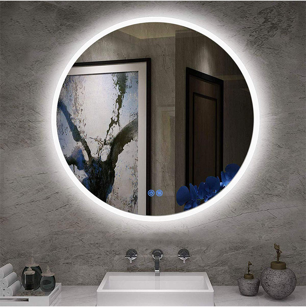 Bathroom mirror with LED LightingswitchWeather Station s3 l71